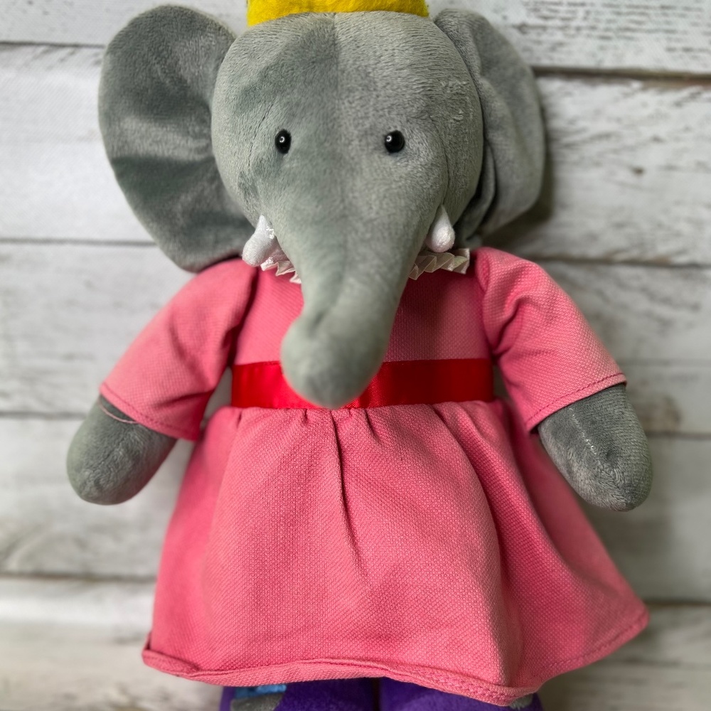 Vintage 1989 Gund Babar Queen Celeste Elephant